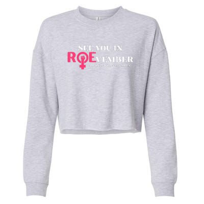 See You In ROEvember American Woman And Allies Quote Cropped Pullover Crew