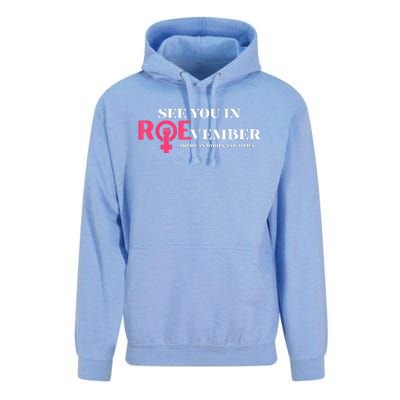 See You In ROEvember American Woman And Allies Quote Unisex Surf Hoodie