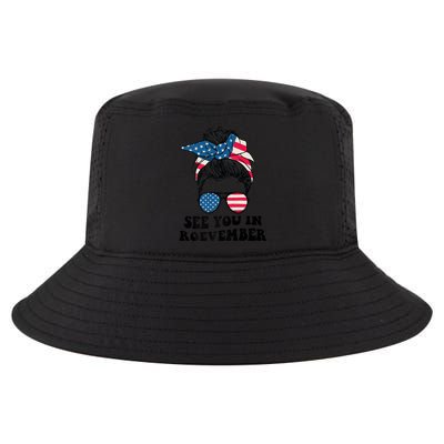 See You In Roevember Tee Messy Bun USA Cool Comfort Performance Bucket Hat