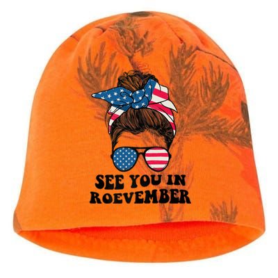 See You In Roevember Tee Messy Bun USA Kati - Camo Knit Beanie