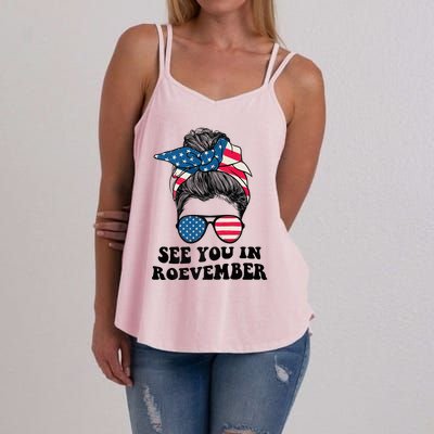 See You In Roevember Tee Messy Bun USA Women's Strappy Tank