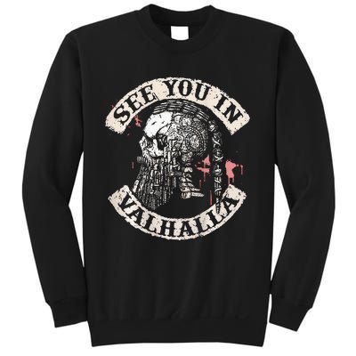 See You In Valhalla Skull Viking Sweatshirt