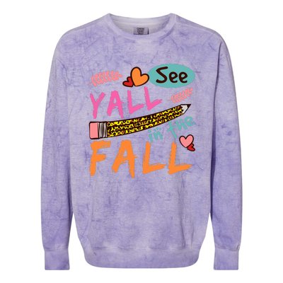 See Yall In The Fall Autumn Colorblast Crewneck Sweatshirt