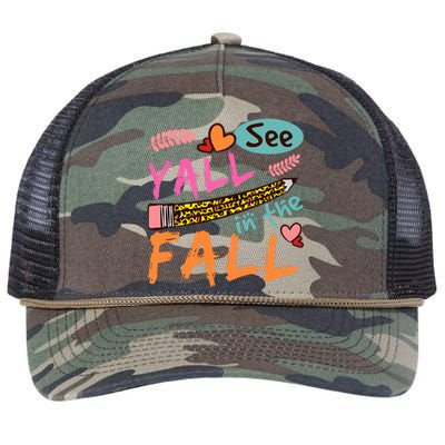 See Yall In The Fall Autumn Retro Rope Trucker Hat Cap