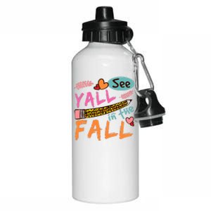 See Yall In The Fall Autumn Aluminum Water Bottle