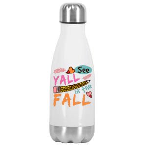 See Yall In The Fall Autumn Stainless Steel Insulated Water Bottle