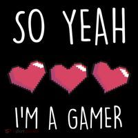 So Yeah I Am A Gamer Heart Live Love Computer Console Pc Cute Gift Bucket Hat