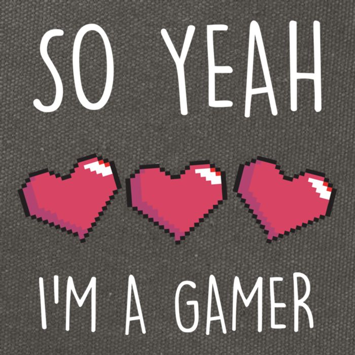 So Yeah I Am A Gamer Heart Live Love Computer Console Pc Cute Gift Cotton Canvas Backpack