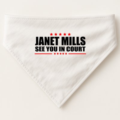 See You In Court Maine Governor Janet Mills USA-Made Doggie Bandana