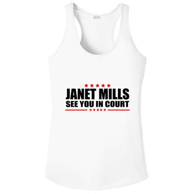 See You In Court Maine Governor Janet Mills Ladies PosiCharge Competitor Racerback Tank