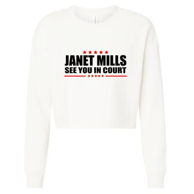 See You In Court Maine Governor Janet Mills Cropped Pullover Crew