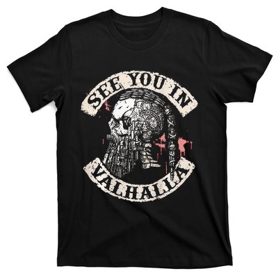 See You In Valhalla Skull Viking T-Shirt