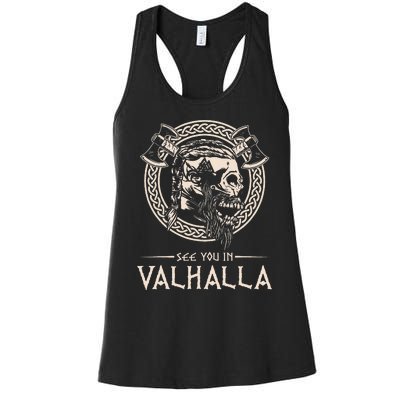 See You In Valhalla Viking Women's Racerback Tank