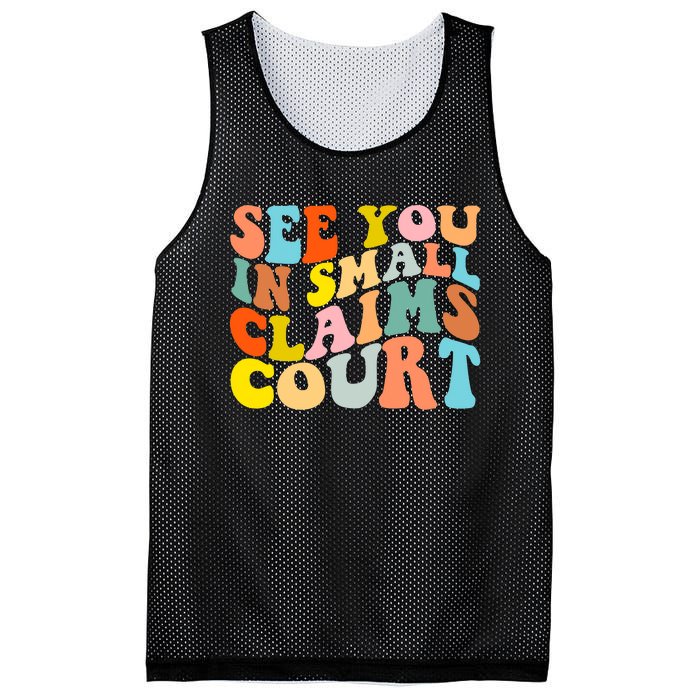 See You In Small Claims Court Mesh Reversible Basketball Jersey Tank