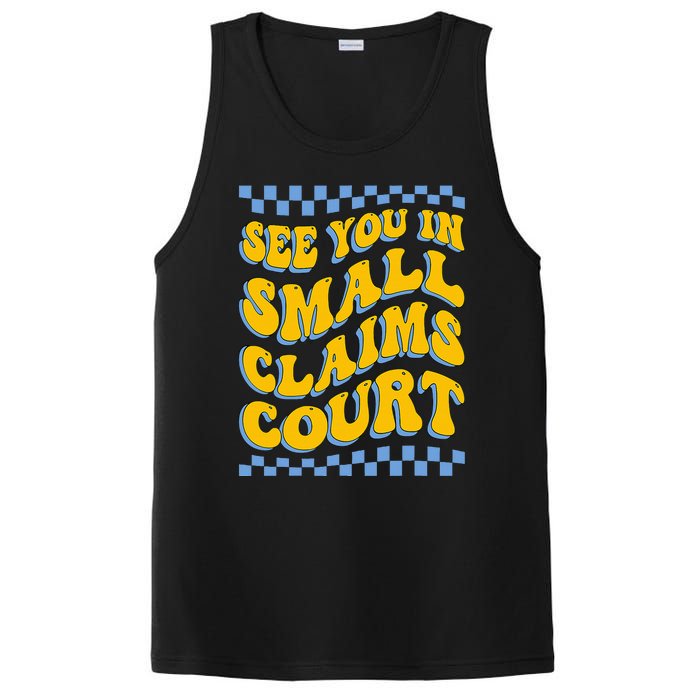 See You In Small Claims Court Funny Retro Groovy PosiCharge Competitor Tank