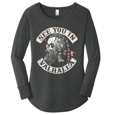 See You In Valhalla Skull Viking Women's Perfect Tri Tunic Long Sleeve Shirt