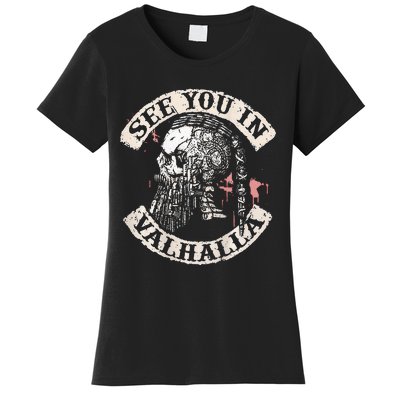 See You In Valhalla Skull Viking Women's T-Shirt