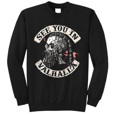 See You In Valhalla Skull Viking Sweatshirt