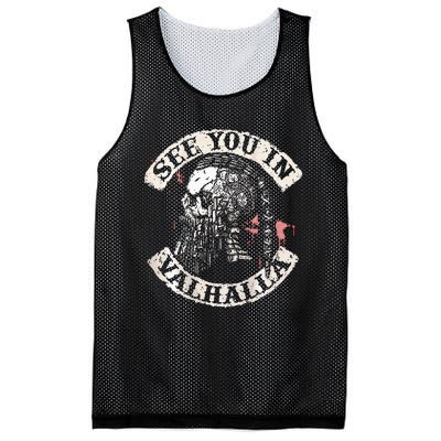 See You In Valhalla Skull Viking Mesh Reversible Basketball Jersey Tank