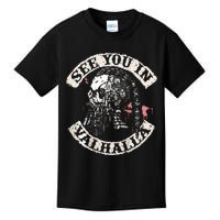 See You In Valhalla Skull Viking Kids T-Shirt