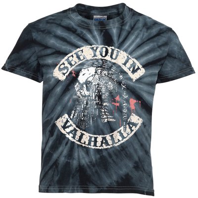 See You In Valhalla Skull Viking Kids Tie-Dye T-Shirt