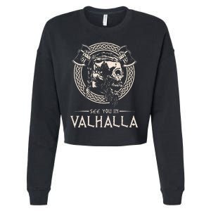 See You In Valhalla Viking Cropped Pullover Crew