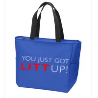 Suits You Just Got Litt Up! Funny Zip Tote Bag