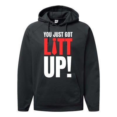 Suits You Just Got Litt Up! Funny Sayings Performance Fleece Hoodie