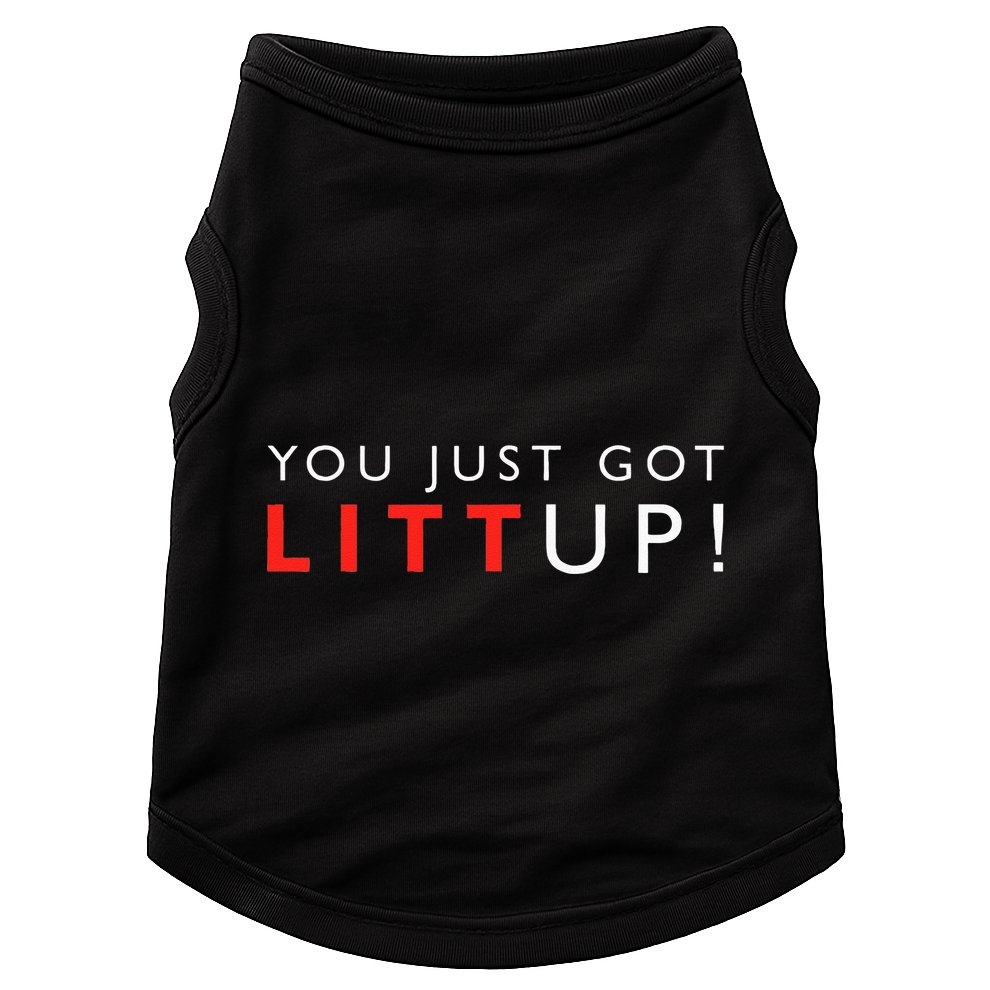 Suits You Just Got Litt Up! Funny Sayings Doggie Tank