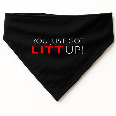 Suits You Just Got Litt Up! Funny Design USA-Made Doggie Bandana