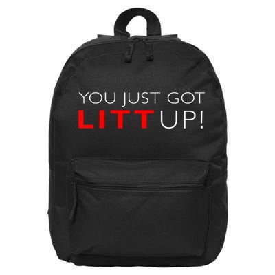 Suits You Just Got Litt Up! Funny Design 16 in Basic Backpack