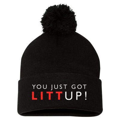 Suits You Just Got Litt Up Pom Pom 12in Knit Beanie