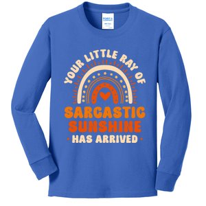 Sarcastic Your Little Ray Of Sarcastic Sunshine Has Arrived Gift Kids Long Sleeve Shirt