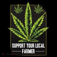 Support Your Local Weed Farmer Cannabis Marijuana Grower Sustainable Bucket Hat