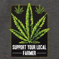 Support Your Local Weed Farmer Cannabis Marijuana Grower Vector Backpack