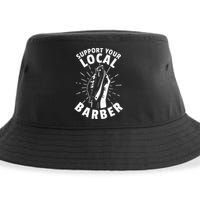 Support Your Local Barber Sustainable Bucket Hat