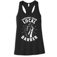 Support Your Local Barber Women's Racerback Tank