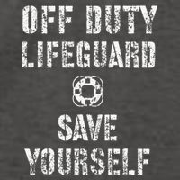Save Yourself Lifeguard Swimming Pool Guard Off Duty Red Vector Backpack