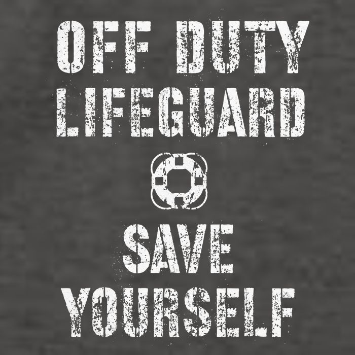 Save Yourself Lifeguard Swimming Pool Guard Off Duty Red Vector Backpack