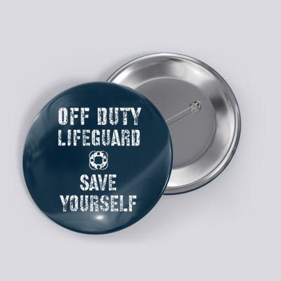 Save Yourself Lifeguard Swimming Pool Guard Off Duty Red Button
