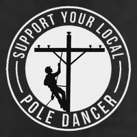 Support Your Local Pole Dancer Funny Lineman Knit Cap Winter Beanie