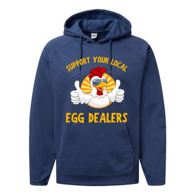 Support Your Local Egg Dealers Performance Fleece Hoodie