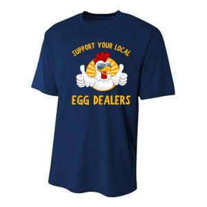 Support Your Local Egg Dealers Youth Performance Sprint T-Shirt