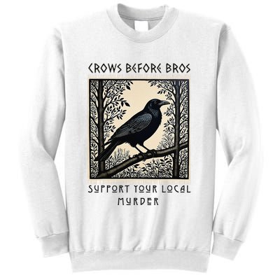Support Your Local Murder Crows Before Bros Gothic Mystery L Sweatshirt
