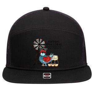 Support Your Local Egg Dealers 7 Panel Mesh Trucker Snapback Hat