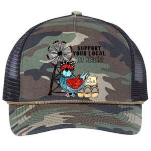 Support Your Local Egg Dealers Retro Rope Trucker Hat Cap