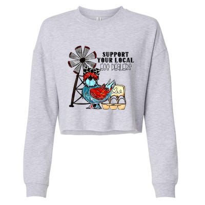 Support Your Local Egg Dealers Cropped Pullover Crew