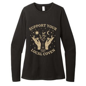 Support Your Local Coven Witch Aesthetic Gift Womens CVC Long Sleeve Shirt