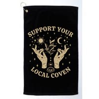 Support Your Local Coven Witch Aesthetic Gift Golf Towel