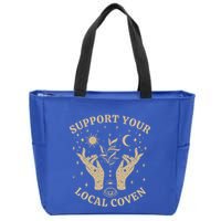 Support Your Local Coven Witch Aesthetic Gift Zip Tote Bag